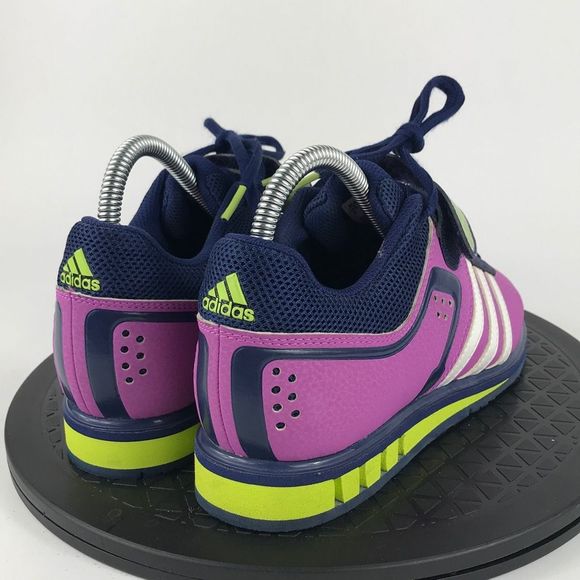 Adidas Powerlift 2.0 Purple/Green Weightlifting Shoes B39860 Women’s Size 5 - Picture 5 of 12